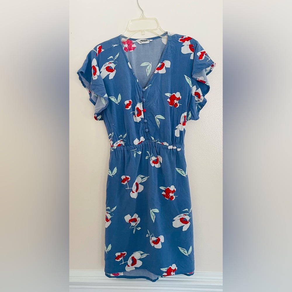 Mountain Khakis Tie-Waisted Flutter Sleeve‎ Dress NWOT